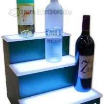 3 Step LED Lighted Bar Shelves