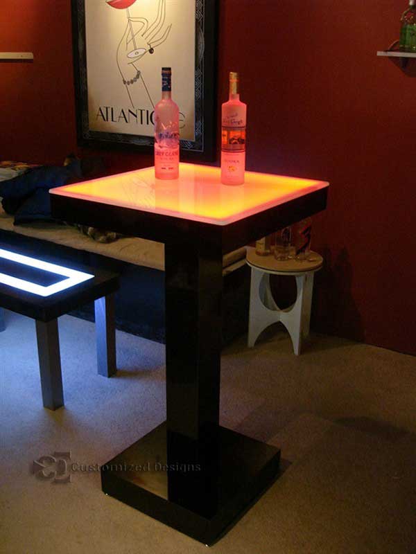 LED Lighted Cocktail Table
