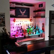 Air Force Themed Home Back Bar Display