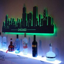 Chicago LED Lighted Skyline Wall Art