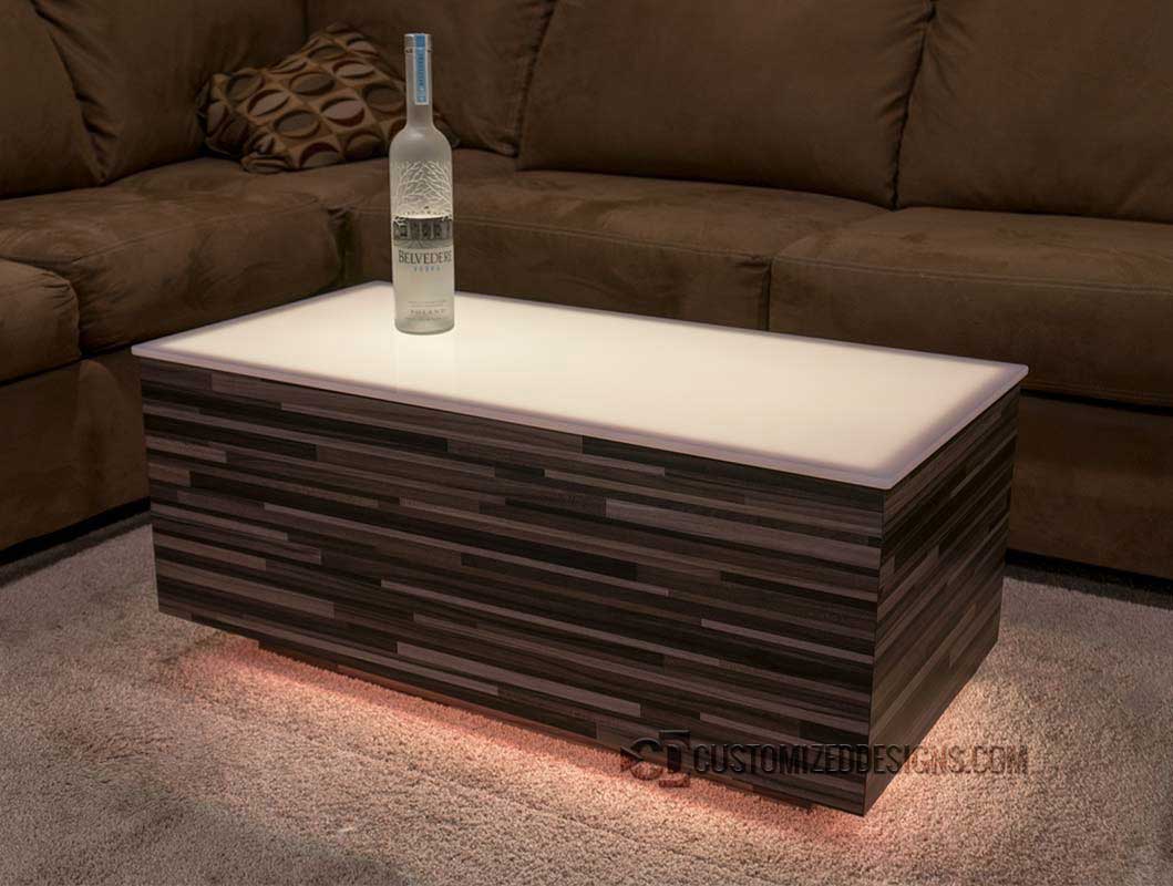 Cubix LED Nightclub Table with Modern Edge Finish