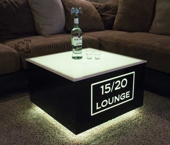 Cubix LED Illuminated Bar Table