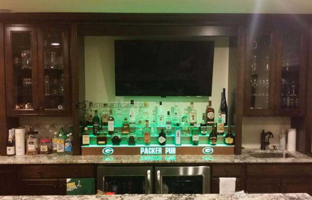 Green Bay Packers Themed Home Bar