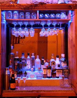 Home Bar Display & Wine Glass Shelving