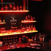 Wall Mounted Home Bar Shelving - Tequila Collection