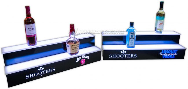2 Step Liquor Display w/ Jim Beam & Absolut Logos