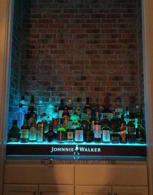 3 Tier Home Bar Display w/ Johnnie Walker Logo