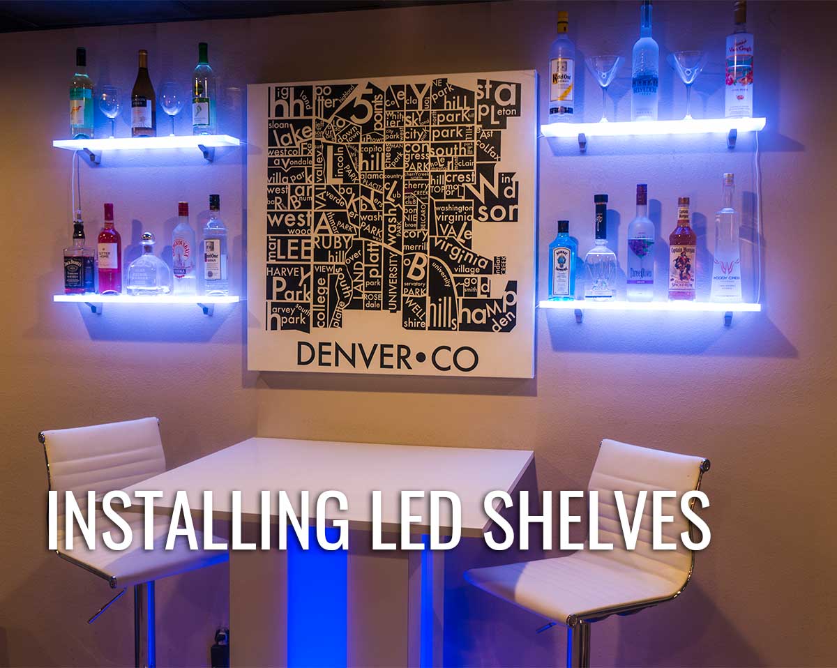 Lighted Back Bar Shelves, Great for Home Bars, Restaurants & Bars!