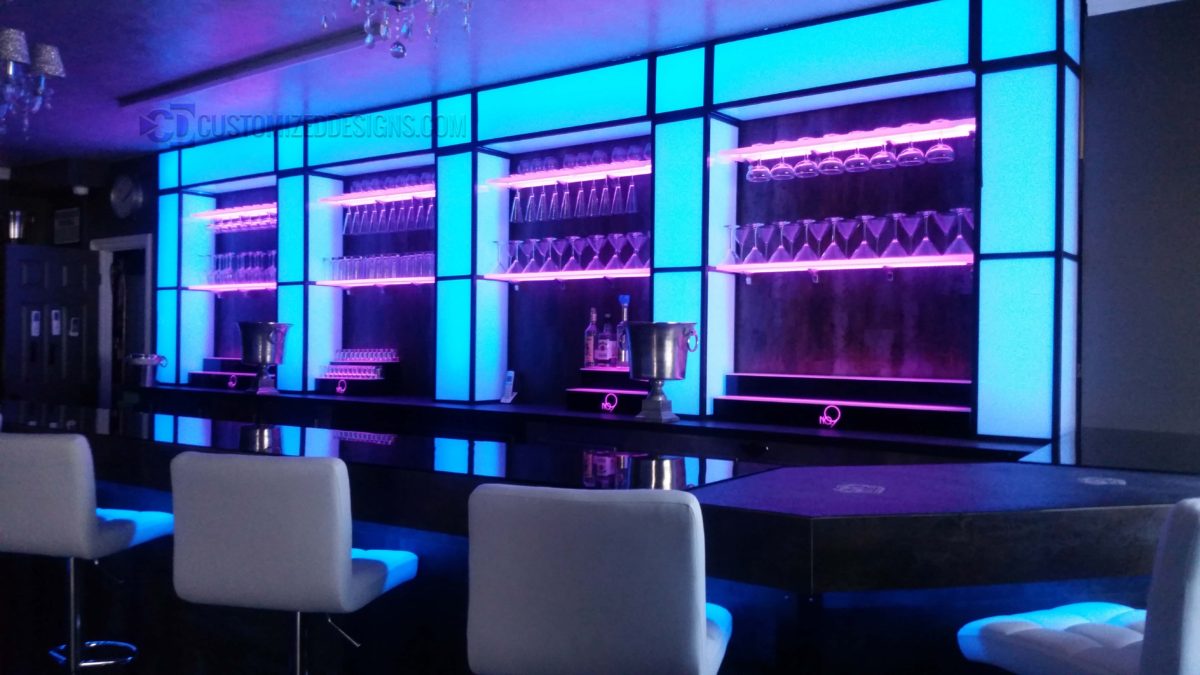 Awesome Nightclub Bar Shelving Installation