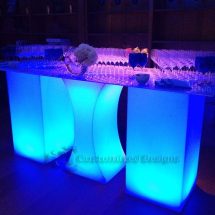 Curve LED Lighted High Boy Tables 2