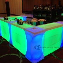 Curve LED High Boy Tables & Portable Dance Floor Bar