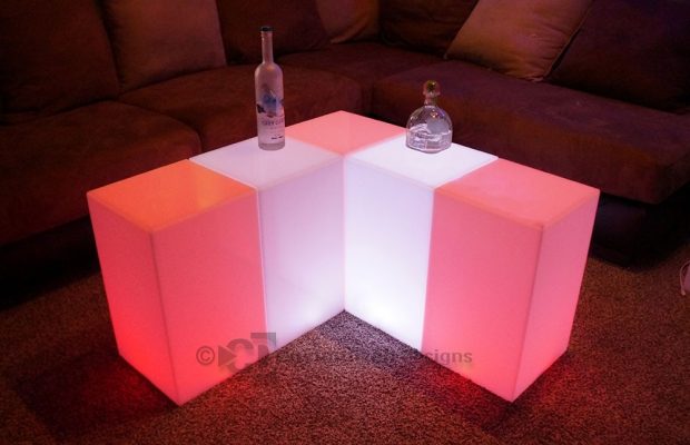 12x12 LED Lighted Side Tables