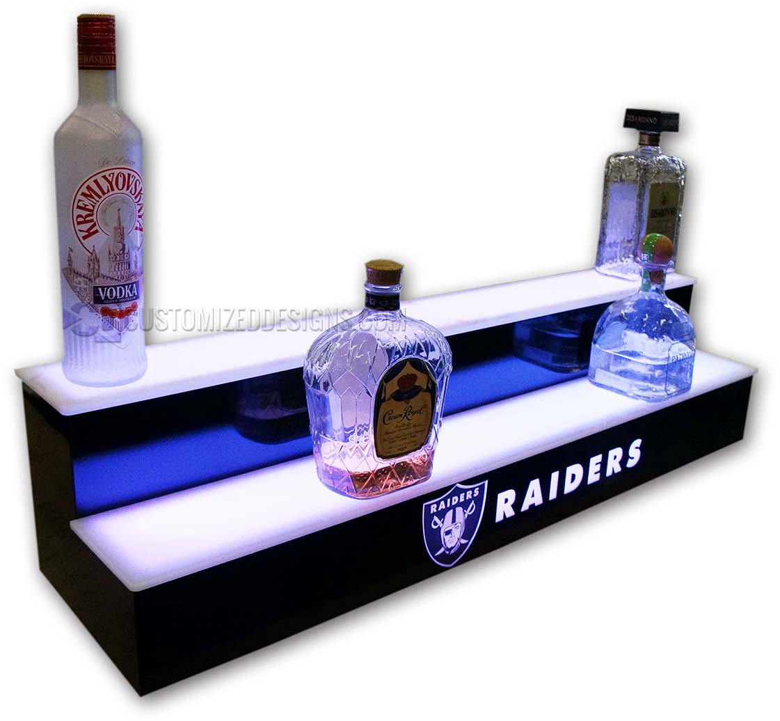 Oakland Raiders 2 Step Lighted Bottle Display