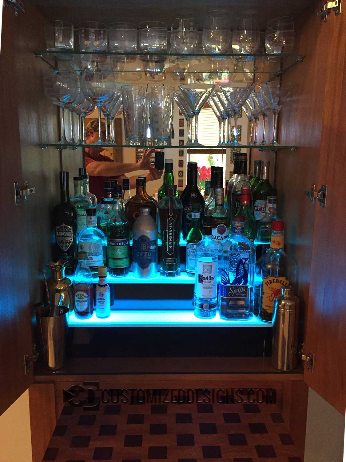 3 Tier Home Bar Liquor Display