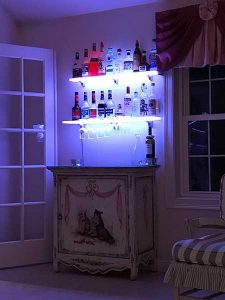 LED Wine Glass Rack Shelving