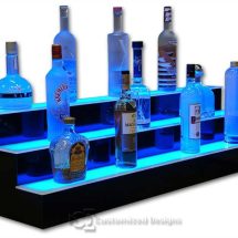 3 Tier LED Lighted Bar Shelves