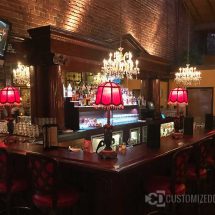 Commercial Back Bar with Lighted Liquor Display