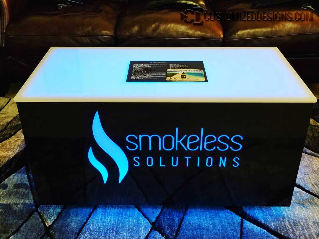 Cubix LED Coffee Table 48x24x24 - Smokeless Solutions