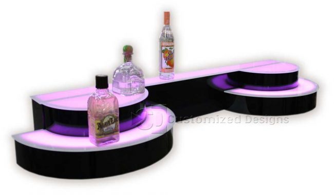 Custom Curved Liquor Display