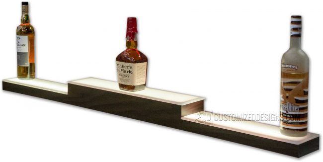 Low Profile Pyramid Style Liquor Shelf