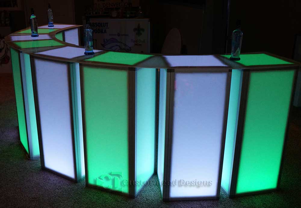 Lighted Event Furniture, Trade Show Furniture, LED Tables