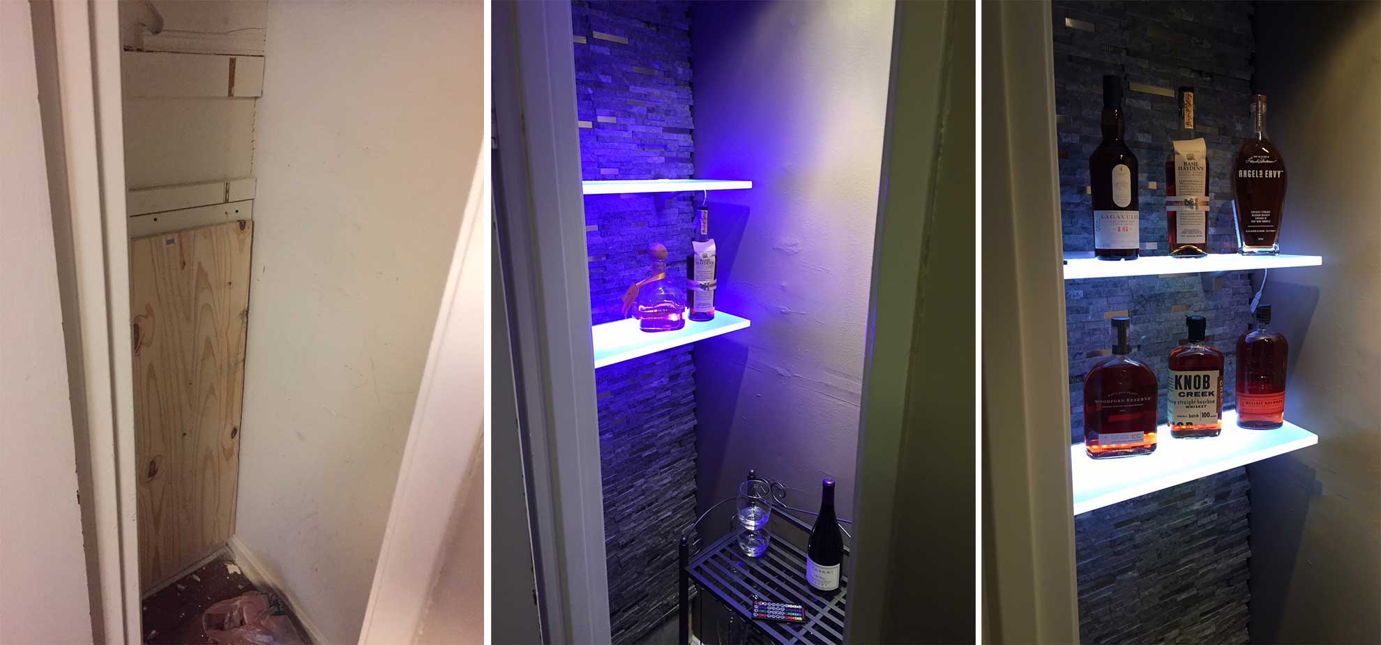 LED Shelving Install Before & After