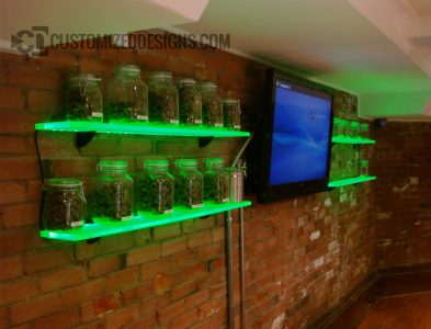 Pot Cannabis Jar Display Shelves