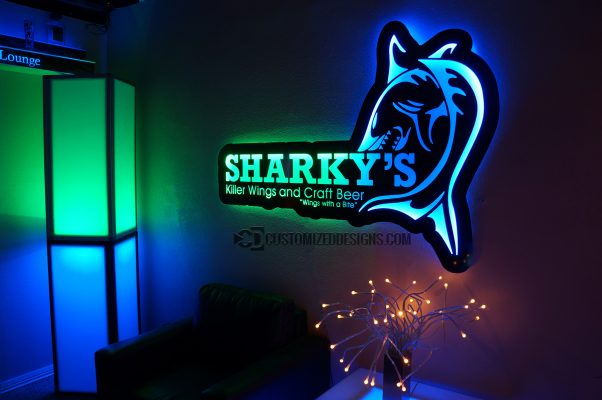 LED Backlit Sign - Sharky's