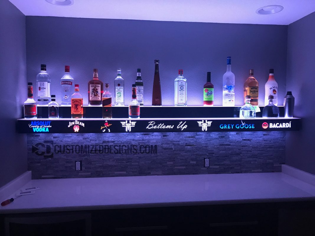 Bar Shelves Liquor Displays Bottle, Led Bar Shelves Uk